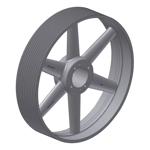 Dodge Industrial Type A1 Sheave, 1/2 to 2-11/16 in Taper-Lock Bore, 8.4 in OD, 2 Grooves, 8.4 in Pitch, 2.37 in W Face 115164 - main